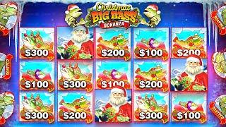 SENDING INSANE 500+ SPINS On BIG BASS BONANZA CHRISTMAS PAY!!