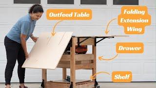 Compact DIY Table Saw Stand for Small Workshops