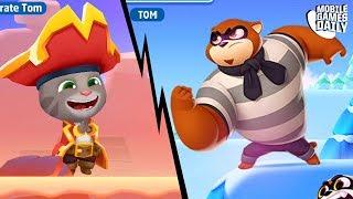 TALKING TOM SPLASH FORCE - Pirate Tom VS Racoon Boss | Tom Hero Dash | Tom Gold Run