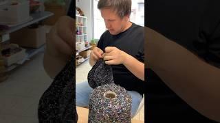Диско берет крючком от мужа #crochet #пряжа #knitting