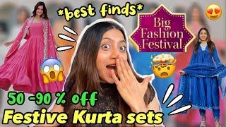 *Huge* FESTIVE Kurta Set Haul️Latest Collection *Try on* Haul #myntrahaul #kurtaset #ethnicwear