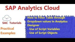 33. Filtering table through Dropdown in Analytics Application ( SAP Analytics Cloud)