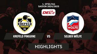 DEL2: Krefeld Pinguine vs. Selber Wölfe | Highlights - 1. Spieltag | SDTV Eishockey