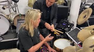 Nicko McBrain plays triggered acoustic drums w/ David Frangioni Drum Museum