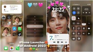 Make Your Android Homescreen Aesthetic 2023  IOS 17 Launcher For Android  Kpop Theme  Bts V Theme