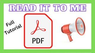 How to make a PDF read out loud