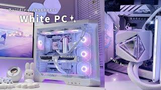 컴알못의 화이트 게이밍 PC 셀프 조립기️RTX5080, 9950X3D | MSI 풀빌드 | MSI MAG PANO 100R PZ | MPG 321URXW 화이트 모니터️