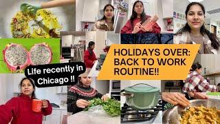 Life RECENTLY️HOLIDAYS OVER⭐️INDIAN MOM BACK TO WORK ROUTINE/LIFE IN USA,INDIAN MOM MORNINGROUTINE