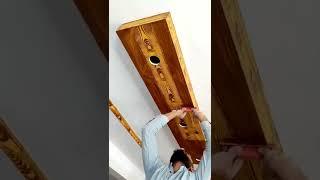 POP ki false ceiling me wooden jaisa paint 