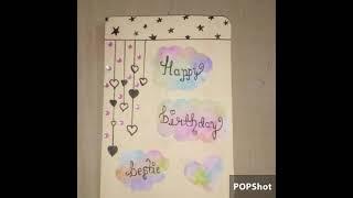 Happy birthday card for bestie Cute card️ Card idea #Mahi art and craft