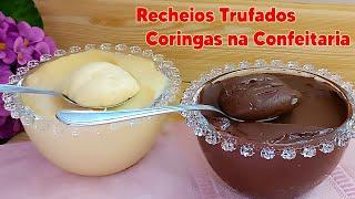 DOIS RECHEIOS TRUFADOS CREMOSOS E ESTRUTURADOS - Coringas na confeitaria!