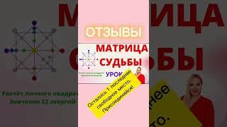 Отзывы обучения Матрицы Судьбы и диагностики предназначения человека. Нумерологическая онлайн школа.