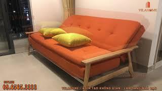 SIÊU PHẨM SOFA BED GỖ (SOFA GIƯỜNG GỖ) NHỎ GỌN PHIÊN BẢN MỚI NHẤT TẠI TỔNG KHO NỘI THẤT VILAHOME