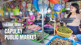  [4K] Capulay Public Market | Walking Tour | Liloan, Cebu | Philippines