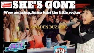 WOW AMAZINGAmerica got talent Anisa futri the little rocker sing the song she's gone