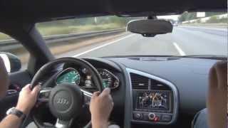 edo competition Audi R8 V10 - 0-335km/h on German Autobahn - 1080p HD