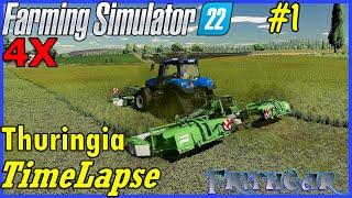 FS22 Timelapse, Thuringia 4x #1: Clearing Away The Grass!
