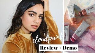 GOLDEN AND GLOWY MAKEUP ft. Glossier Cloudpaint (review)