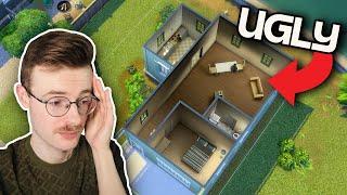 transforming an UGLY EA starter home in The Sims 4