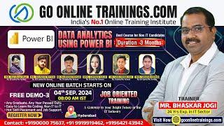 Power BI Demos Part3 - Sep 4th 2024 | Bhaskar Jogi | Go Online Trainings | 90000 75637