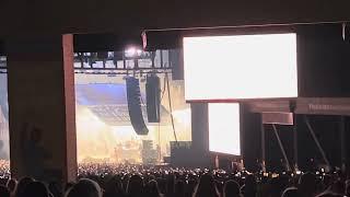 Jonathon Davis of Korn on the bagpipes for ‘Shoots and Ladders’.  Camden, NJ 9/20/24