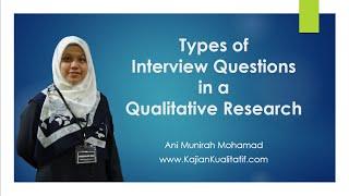 Types of interview questions [www.KajianKualitatif.com]