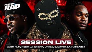 SESSION LIVE avec KLM, JRK19, Nono La Grinta, Fanx, La Hasba 22, Saamou & Coeur blanc ! #PlanèteRap