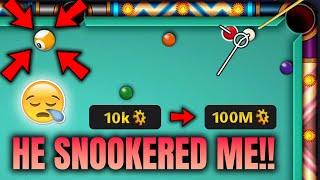 HE SNOOKERED ME (but what happened next?) 10k Coins to 100M Coins (9 ball pool only) GamingWithK