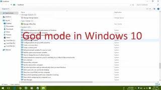 How to enable god mode in Windows 10