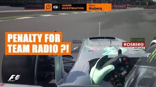 The Illegal Team Radio that Cost Nico Rosberg Big Time !