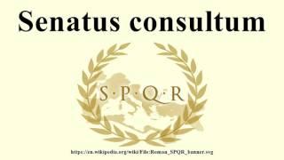 Senatus consultum