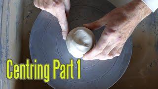 Clay Centering Part 1: Wheel Throwing Pottery for Beginners. (Fixing the clay to the wheel.)