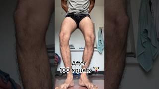 Day 20 leg workout Before vs After  100 squats in a day #75hardchallenge #fitness #legworkout