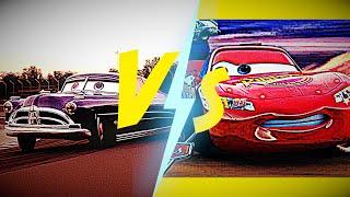 Cars Doc Hudson vs Lightning Mcqueen race [edit scene remake]