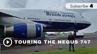 Touring the retired British airways Negus Boeing 747 #travelvlog #aviation #negus #viral #planes