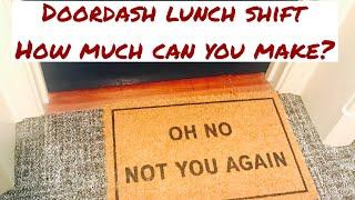 Doordash lunch shift - how much money can you make? Drive on Mama ride along