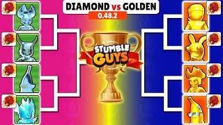 DIAMOND vs GOLDEN Skins 0.48.3  FIRE PUNCH EMOTE  Stumble Guys Cup