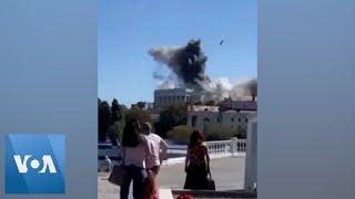 Missile Strikes Russian Naval Headquarters in Crimea | VOA News