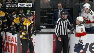 Panthers and Bruins trash talk after Tomas Nosek hit on Eric Staal 2022 - 2023 Playoffs