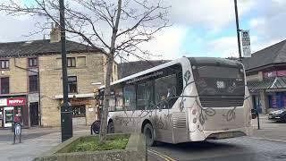 Scenic relaxing drive from Halifax to brighouse on the route 563 bus 4k hd