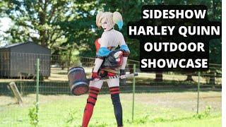 SIDESHOW COLLECTABLES HARLEY QUINN PREMIUM FORMAT STATUE OUTDOOR SHOWCASE