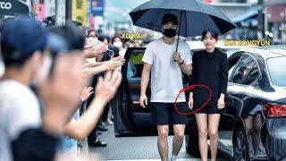 "Xu Kai and Tang Songyun arrive in Changsha! Thousands of fans greet them in the rainstorm!"