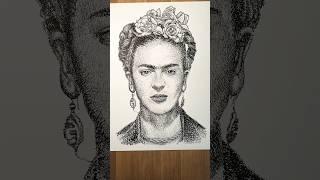 Frida Kahlo #WordArt #micrography #fridakhalo #artist #xyz