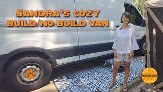 Cozy Build/No Build Van Tour #solocamping #sistersonthefly #carolinacampingclub #vantour