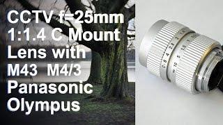 $25 lens - 25mm f1.4 for Olympus Panasonic M43 Micro43 CCTV C mount