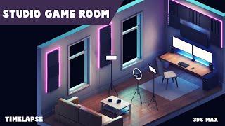 Isometric You Tube Studio Room -  3ds Max Modeling