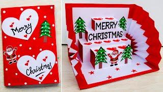 DIY Christmas pop-up card // Christmas greeting card making easy // Merry Christmas card