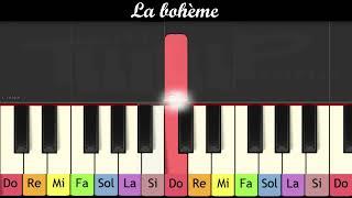 Apprendre au piano la chanson "La bohème" de Charles Aznavour (très facile pour enfant ou débutant)