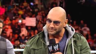 WWE Raw 1 27 2014 Brad Maddox, Randy Orton, Batista, Brock Lesnar Segment