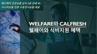 메디케어 쉽게 3분안에 쏙!/Welfare and CalFresh / 웰페어와 식비보조프로그램(캘프레쉬&푸드스탬프&SNAP)/메디케어 시니어 건강보험 전문 수호천사보험